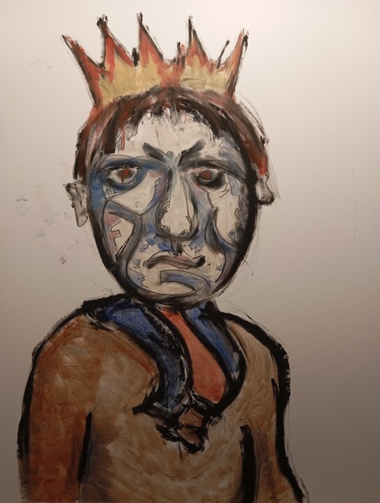 les rois ensanglantés 绘画, 25.6x20.1 in