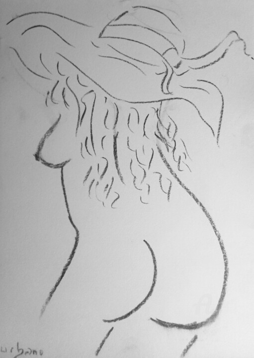 Marie-Noelle au chapeau chic Disegno, 16,1x11,8 in