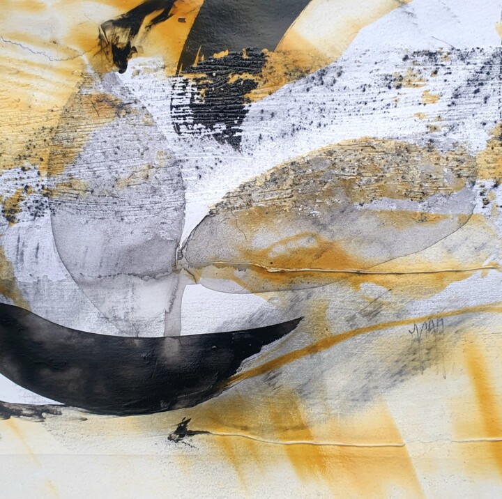 Peinture intitulée "L'octave de l'étrei…" par Isabelle Mignot, Œuvre d'art originale, Encre