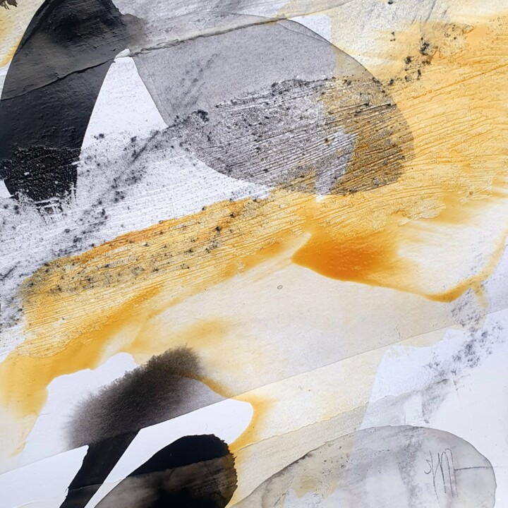 Peinture intitulée "L'octave de l'étrei…" par Isabelle Mignot, Œuvre d'art originale, Encre