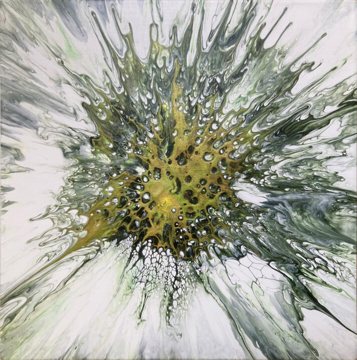 Painting titled "Nature's Burst - Br…" by Uliana Salagina (Uliana Sal), Original Artwork, Acrylic Mounted on Wood Stretcher…