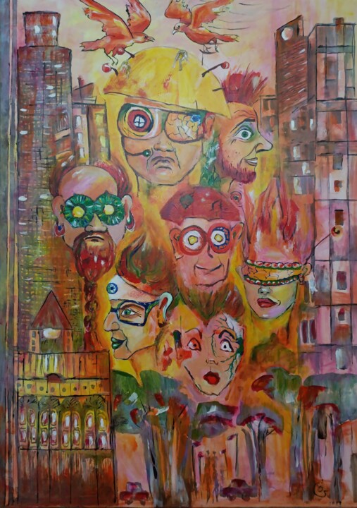Dreamteam 绘画, 55.1x39.4 in