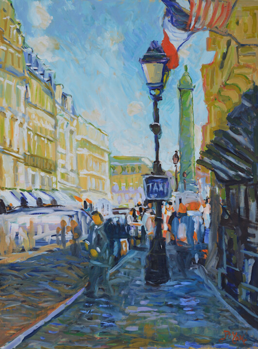 Près de la place Vendôme - Paris 绘画, 25.6x19.7 in