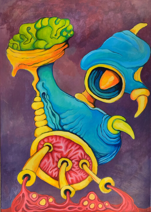 Meat grinder#1 绘画, 27.6x19.7 in