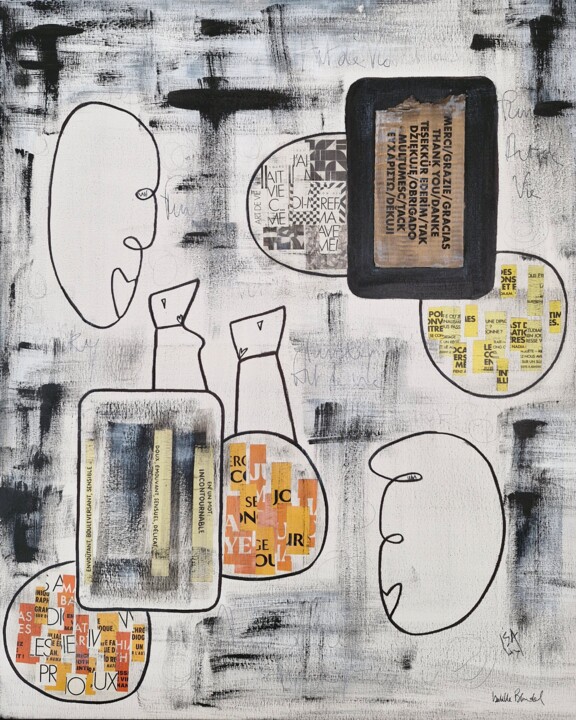 Funky Art de Vie 拼贴, 39.4x31.5 in