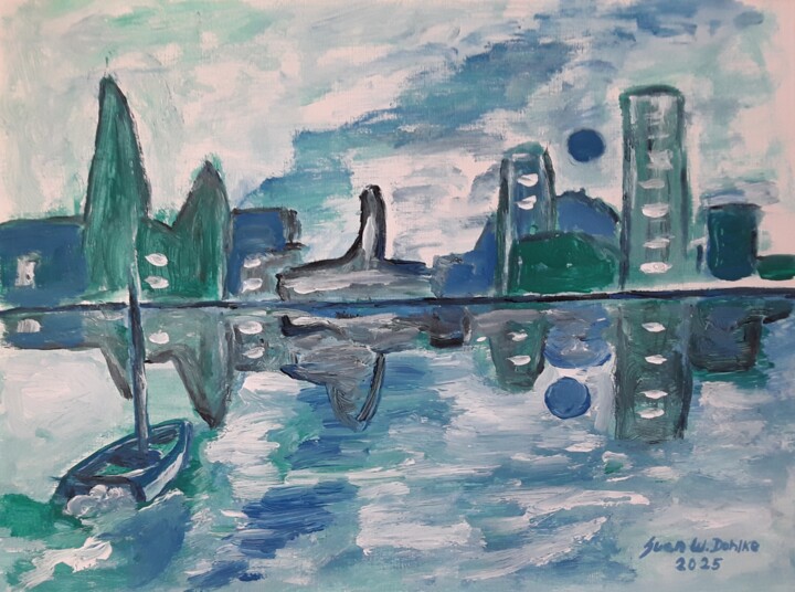 New York city entrance 绘画, 11.7x15.6 in