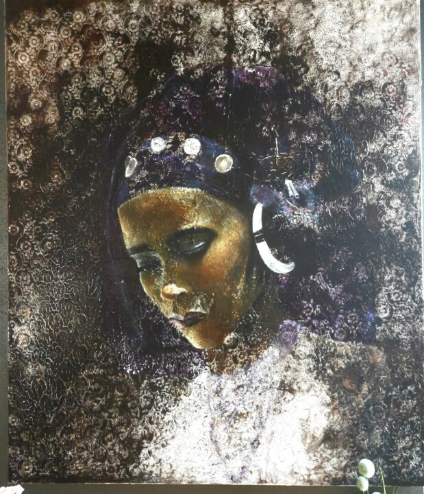 Quo vadis 4 : Woman Portrait, Acrylic/Oil 绘画, 55.1x47.2 in