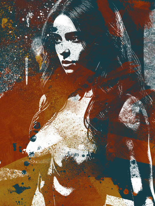 Graffiti #0927 | nude woman painting 数字艺术