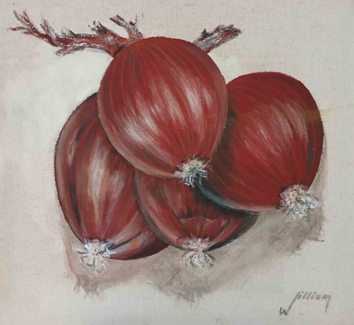 Oignons 1 绘画, 19.7x19.7 in