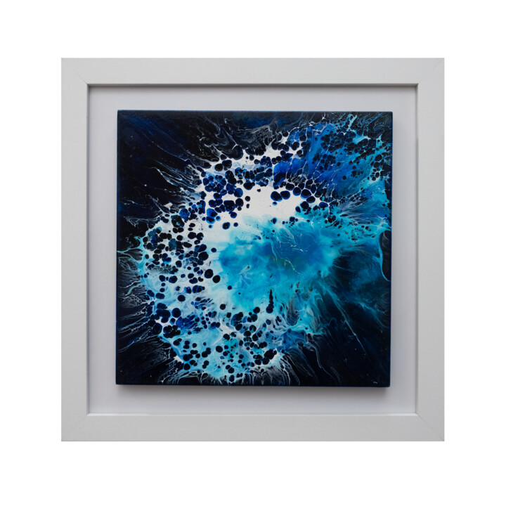 Painting titled "Submergence - 1" by Uliana Salagina (Uliana Sal), Original Artwork, Acrylic Mounted on Wood Panel