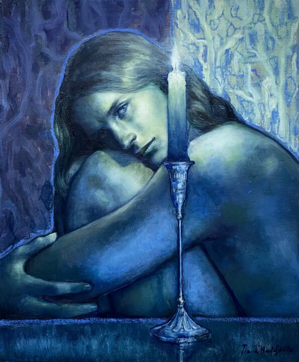 Prière de nuit Schilderij, 18,9x14,2 in