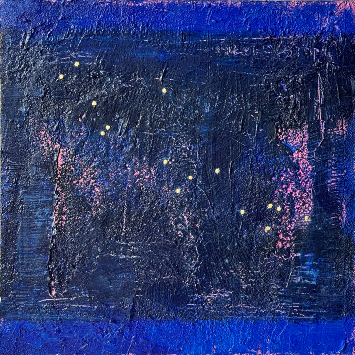 绘画 标题为“Clear night” 由Victoria Romanenko, 原创艺术品, 丙烯 安装在木板上