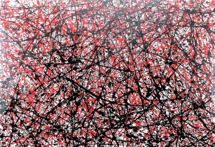 Painting titled "red and black" by Alessandro Butera, Original Artwork, Acrylic