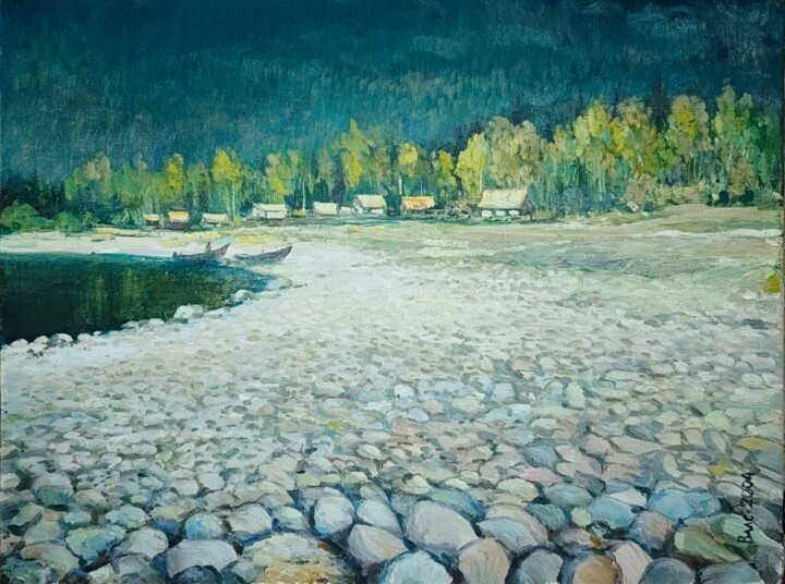Пред великою тайгой 绘画, 14.6x19.3 in