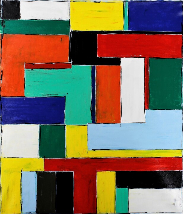 Geometries and Colors 绘画, 41.3x35.4 in