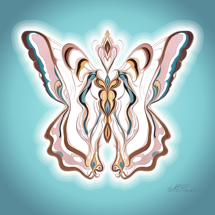 Symbol of positive changes #2. Azure Glow. 数字艺术