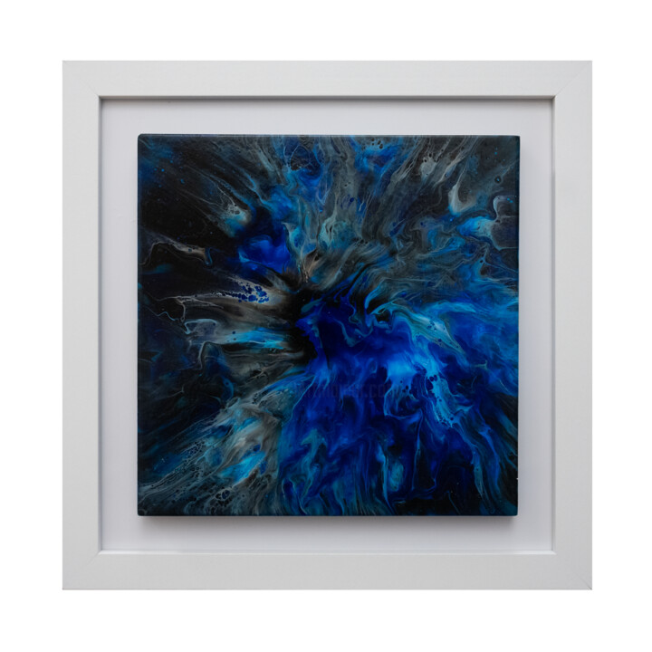 Painting titled "Submergence - 2" by Uliana Salagina (Uliana Sal), Original Artwork, Acrylic Mounted on Wood Panel