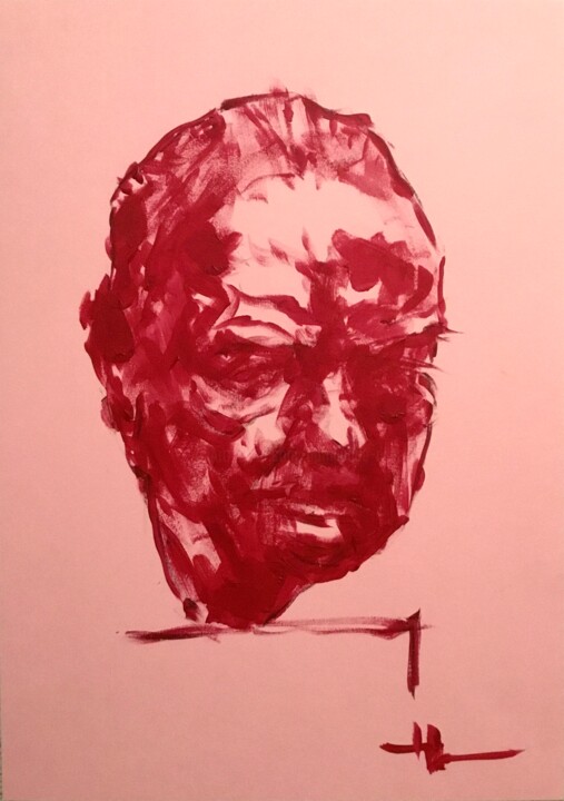 Painting titled "Le Buste Manquant V…" by Dominique Dève, Original Artwork, Acrylic