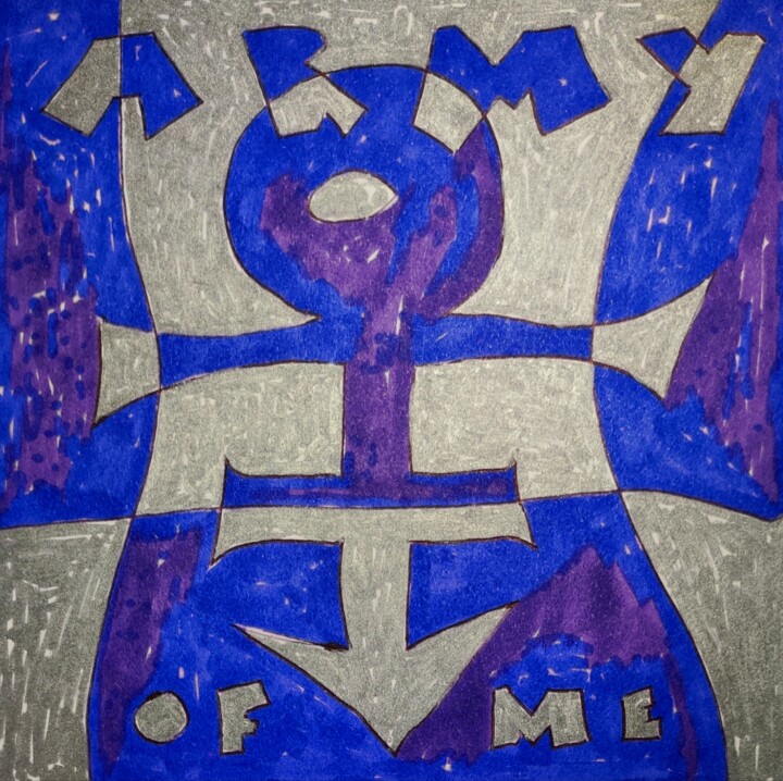Drawing titled "Army of me" by Milto Sideris, Original Artwork, Marker