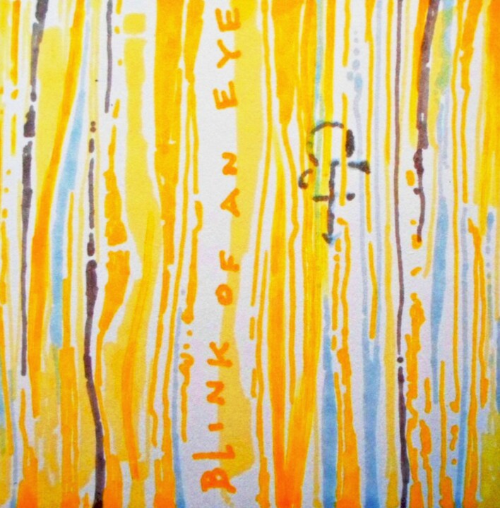 Drawing titled "Blink of an eye" by Milto Sideris, Original Artwork, Marker