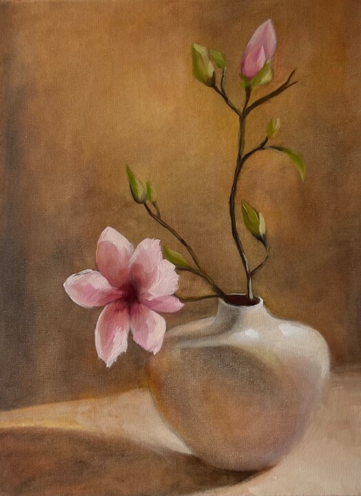 Painting titled "Life is wonderful" by Elena Kozlova, Original Artwork, Oil Mounted on Wood Stretcher frame