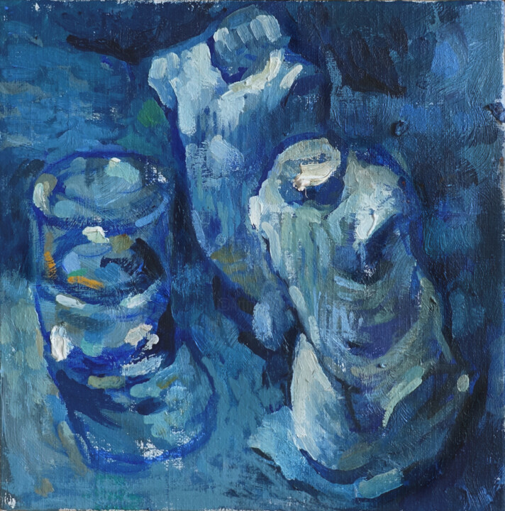 Petite nature morte aux plâtres 绘画, 7.9x7.9 in