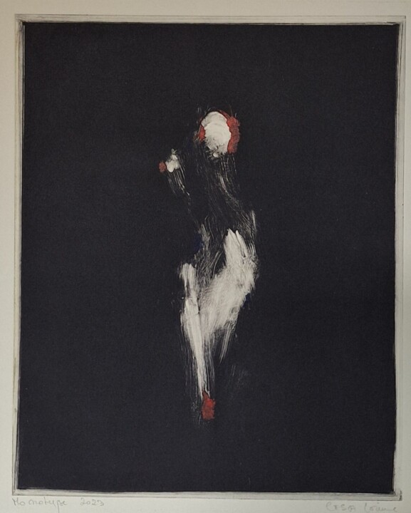 Printmaking titled "Migna" by Corinne Cesca, Original Artwork, Monotype