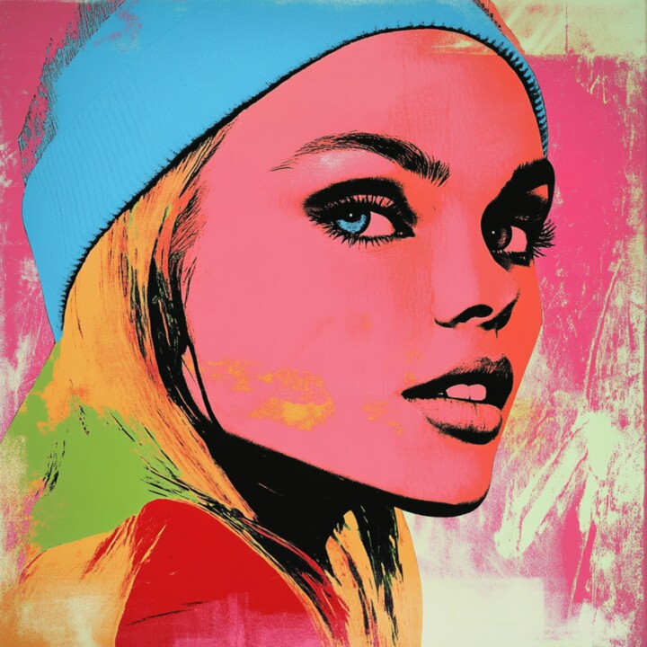 PINK FACE 绘画, 19.7x19.7 in