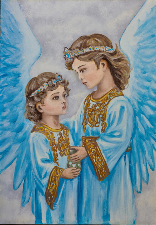 Angeles guardianes Tablo, 12,8x8,9 in