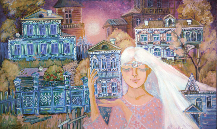 О чём молчат дома 绘画, 11.8x19.7 in