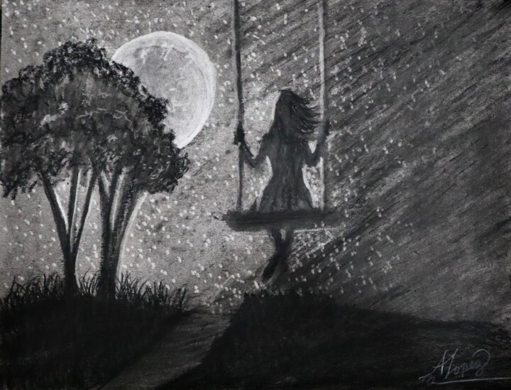 Moonlight Rysunek, 12x16 in