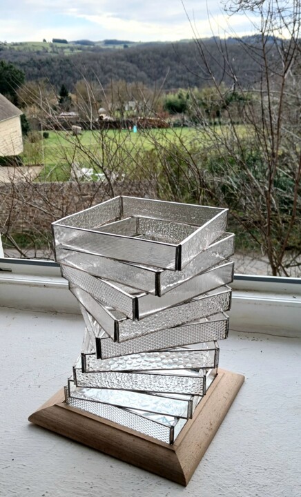 Sculpture intitulée "Escalier" par Renaud Angerville-Langlois, Œuvre d'art originale, Verre