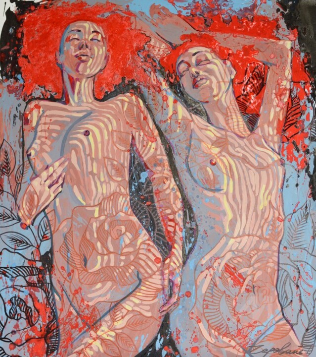 Pittura intitolato "Discourse on the pr…" da Tetiana Cherevan, Opera d'arte originale, Acrilico