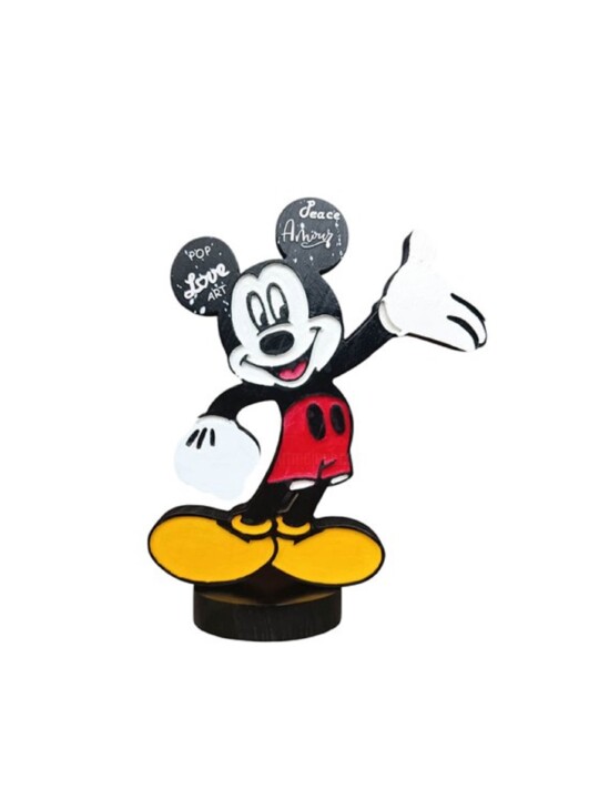 Mickey Love Color 雕塑, 9.5x7.5 in