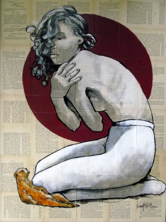 Painting titled "Le suricate" by Vincent Tessier Xxc, Original Artwork, Acrylic