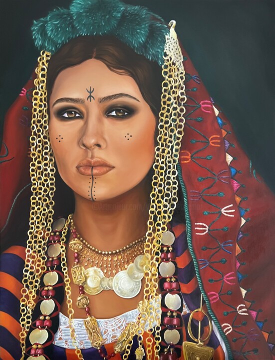 Amazighe 绘画, 45.7x35 in