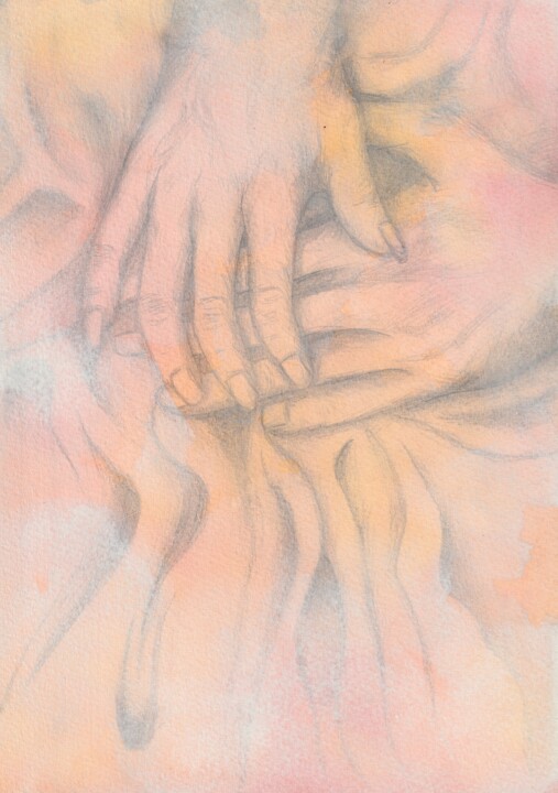 Drawing titled "Clouds 8" by Elsa Marshall-Rothstein, Original Artwork, Watercolor