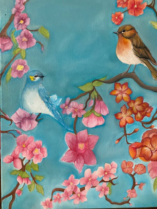 Le printemps 绘画, 15.8x11.8 in