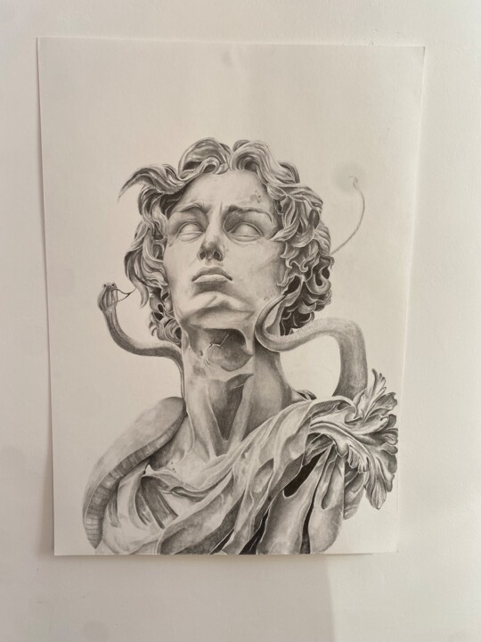 L’homme au serpent 图画, 12.6x9.5 in