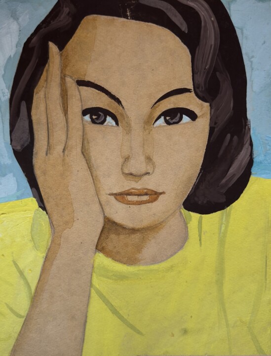 Portrait V.N. 绘画, 27.6x19.3 in