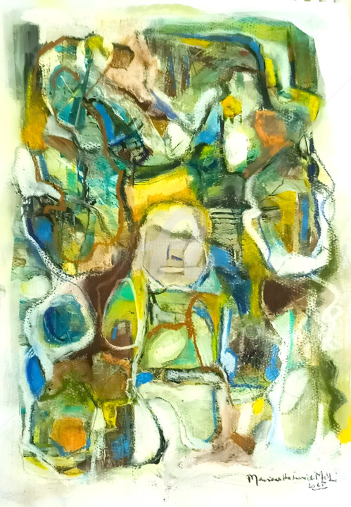 Da minha varanda... 绘画, 11.8x11.8 in