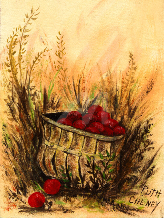 Apple Basket - by Ruth Cheney 绘画, 14x10 in
