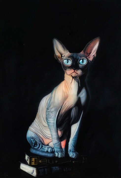 Mystic Guardian of Dark Tales 绘画, 27.6x19.7 in
