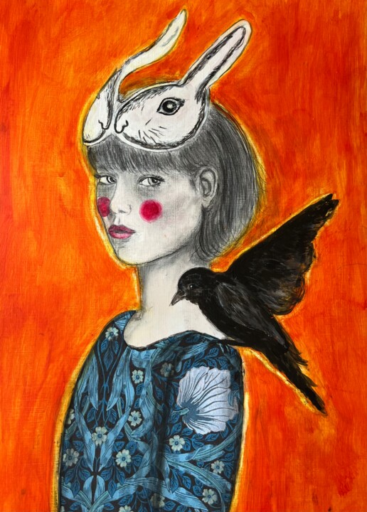 Il sussurro del tempo 绘画, 16.5x11.8 in
