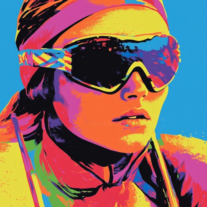 BIATHLON 绘画, 19.7x19.7 in