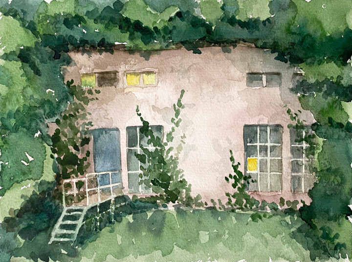 Whispers of the Old House Painting, 8.1x10.8 in