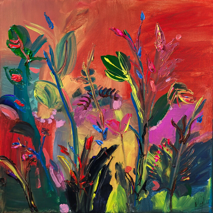 Peinture intitulée "Créons cette mervei…" par Muriel Cayet, Œuvre d'art originale, Acrylique Monté sur Châssis en bois