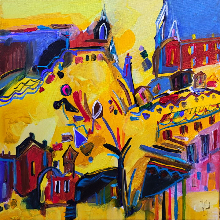 Peinture intitulée "Permettre aux témoi…" par Muriel Cayet, Œuvre d'art originale, Acrylique Monté sur Châssis en bois