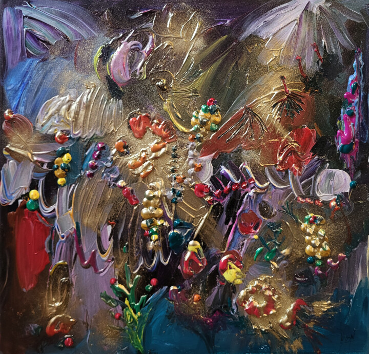 Peinture intitulée "Dans un monde qui a…" par Muriel Cayet, Œuvre d'art originale, Acrylique Monté sur Châssis en bois