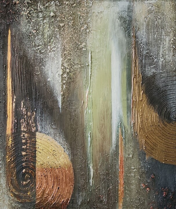 Malerei mit dem Titel "Textured art MAGIC…" von Elena Gozunova, Original-Kunstwerk, Acryl Auf Keilrahmen aus Holz montiert